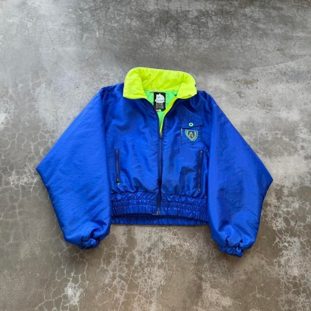 Vintage 80's Alpine Design made in USA cropped ski winter snow jacket